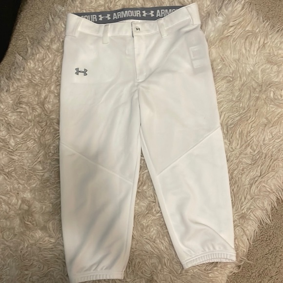 Under Armour Bottoms Brand New White Under Armour Softball Pants